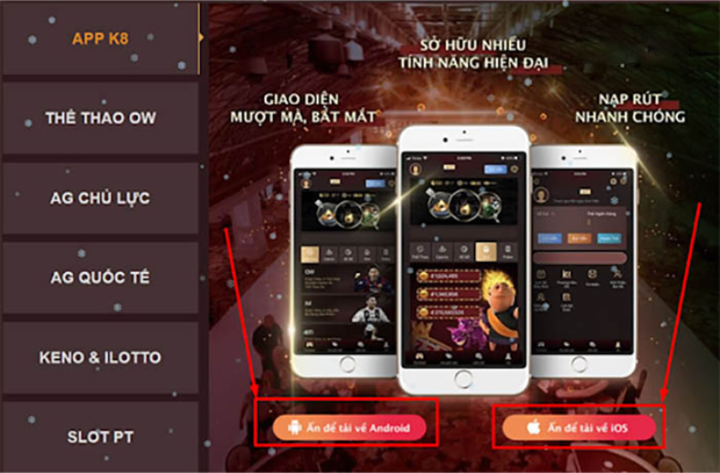 Ưu điểm của app K8 